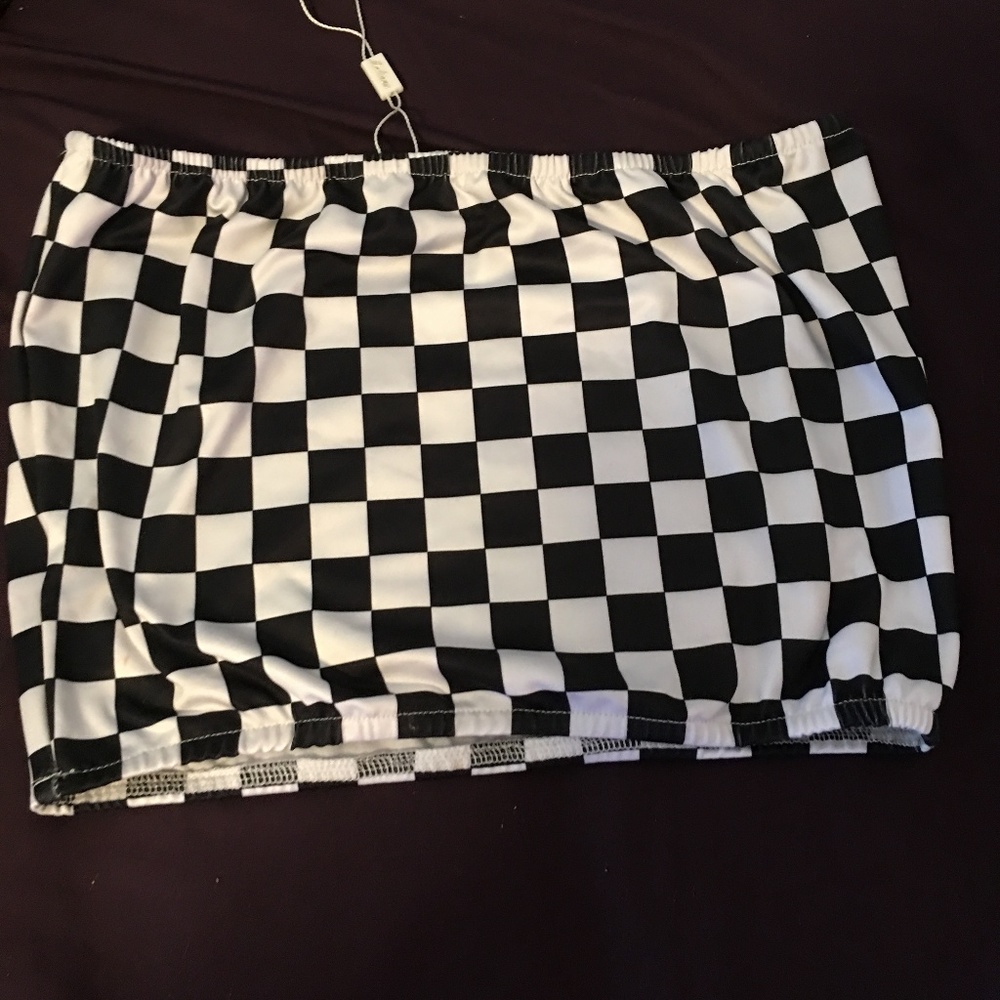 Checkerboard Tube Top